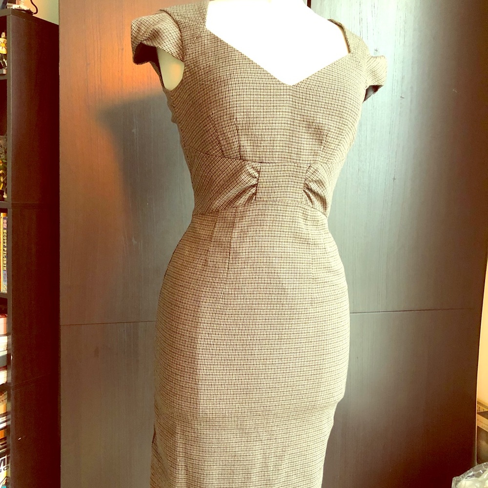 H&M Plaid Midi Dress size 4